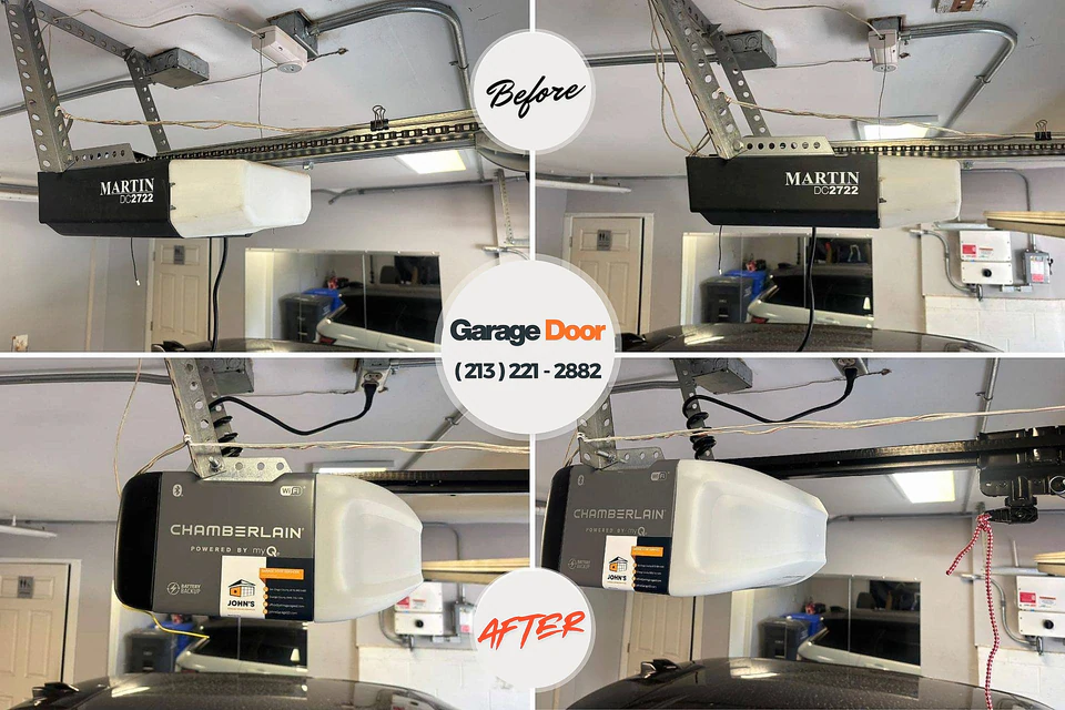 Before and after: garage door repair Washington County